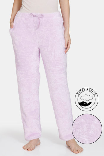 Buy Zivame Fluffy Fur Knit Pyjama - Orchid Bloom